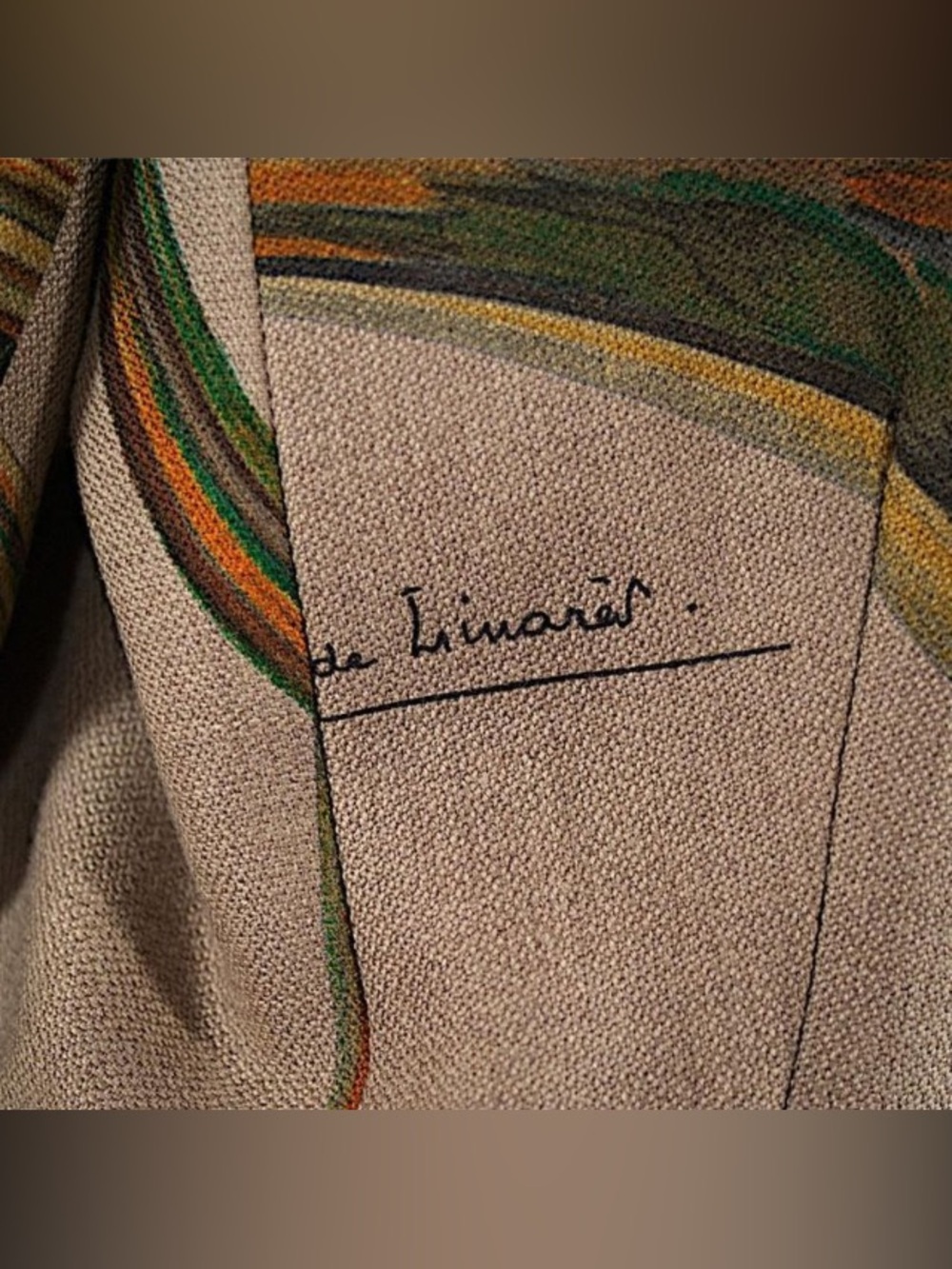 Hermes Rare cashmere blend printed coat jacket - Picture 7 of 10